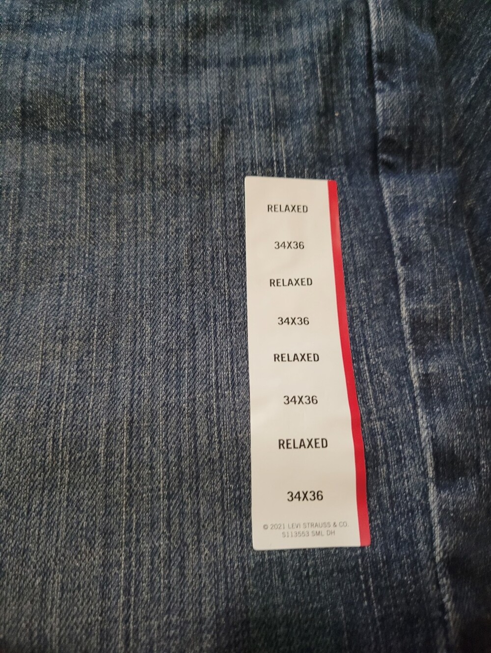 Signature by Levi Strauss Men’s Jeans 34x36 Blue Denim Straight Fit NWT